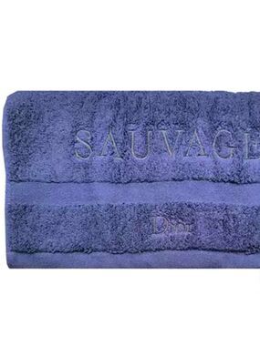 Dior Sauvage Men’s Face Hand Towel Navy Blue Logo Cotton Authentic